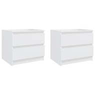 vidaXL Nočné stolíky 2 ks biele 50x39x43,5 cm drevotrieska - cena, porovnanie