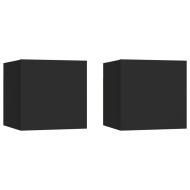 vidaXL Nočné stolíky 2 ks čierne 30,5x30x30 cm drevotrieska - cena, porovnanie