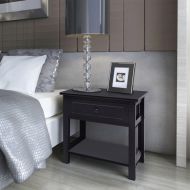 vidaXL Nočné stolíky 2 ks, drevené, čierne - cena, porovnanie