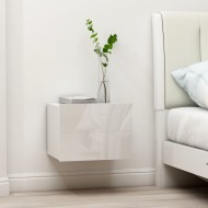 vidaXL Nočné stolíky 2 ks, lesklé biele 40x30x30 cm, drevotrieska - cena, porovnanie