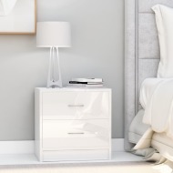 vidaXL Nočné stolíky 2 ks, lesklé biele 40x30x40 cm, drevotrieska - cena, porovnanie