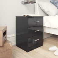 vidaXL Nočné stolíky 2 ks, lesklé čierne 38x35x56 cm, drevotrieska - cena, porovnanie