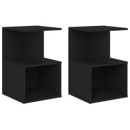 vidaXL Nočné stolíky 2 ks čierne 35x35x55 cm drevotrieska - cena, porovnanie