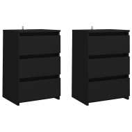 vidaXL Nočné stolíky 2 ks čierne 40x35x62,5 cm drevotrieska - cena, porovnanie