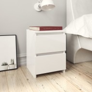 vidaXL Nočné stolíky 2 ks lesklé biele 30x30x40 cm drevotrieska - cena, porovnanie