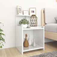 vidaXL Nočné stolíky 2 ks lesklé biele 40x35x60 cm drevotrieska - cena, porovnanie