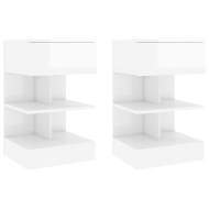vidaXL Nočné stolíky 2 ks lesklé biele 40x35x65 cm - cena, porovnanie