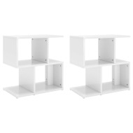 vidaXL Nočné stolíky 2 ks lesklé biele 50x30x51,5 cm drevotrieska - cena, porovnanie