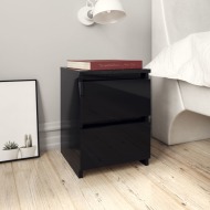 vidaXL Nočné stolíky 2 ks lesklé čierne 30x30x40 cm drevotrieska - cena, porovnanie
