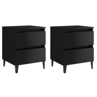 vidaXL Nočné stolíky 2 ks lesklé čierne 40x35x50 cm drevotrieska - cena, porovnanie