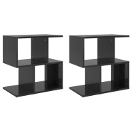 vidaXL Nočné stolíky 2 ks lesklé čierne 50x30x51,5 cm drevotrieska - cena, porovnanie