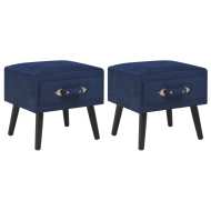 vidaXL Nočné stolíky 2 ks modré 40x35x40 cm zamatové - cena, porovnanie