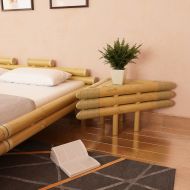 vidaXL  Nočné stolíky 2 ks prírodná farba 60x60x40 cm bambusové - cena, porovnanie