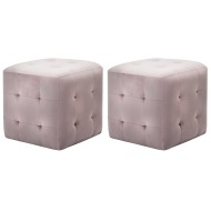 vidaXL Nočné stolíky 2 ks ružové 30x30x30 cm zamatová látka - cena, porovnanie