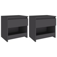 vidaXL Nočné stolíky 2 ks sivé 40x30x39 cm drevotrieska - cena, porovnanie
