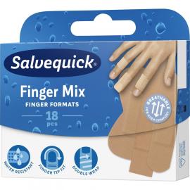 Salvequick Finger Mix Náplasť na prsty mix, 18 ks