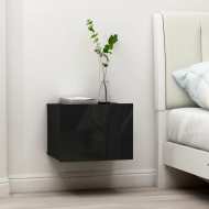 vidaXL Nočný stolík, lesklý čierny 40x30x30 cm, drevotrieska - cena, porovnanie
