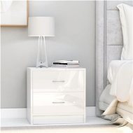 vidaXL Nočný stolík, leský biely 40x30x40 cm, drevotrieska - cena, porovnanie