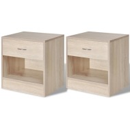 vidaXL Nočný stolík 2 ks so zásuvkou, farba dubového dreva - cena, porovnanie