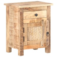 vidaXL Nočný stolík 40x30x50 cm surové mangovníkové drevo - cena, porovnanie