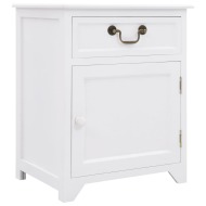 vidaXL Nočný stolík, biely 40x30x50 cm, drevo paulovnie - cena, porovnanie