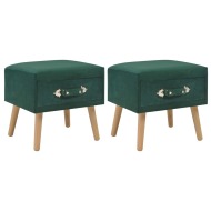 vidaXL Nočné stolíky 2 ks zelené 40x35x40 cm zamatové - cena, porovnanie