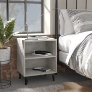vidaXL Nočné stolíky nohy z kovu 2 ks betónové sivé 40x30x50 cm - cena, porovnanie