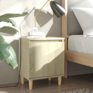 vidaXL Nočné stolíky s drevenými nožičkami 2 ks dub sonoma 40x30x50 cm - cena, porovnanie