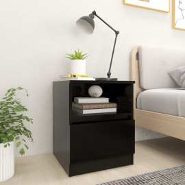 vidaXL Nočný stolík čierny 40x40x50 cm drevotrieska
