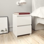 vidaXL Nočný stolík lesklý biely 30x30x40 cm drevotrieska - cena, porovnanie