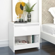 vidaXL Nočný stolík lesklý biely 40x30x39 cm drevotrieska - cena, porovnanie