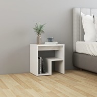 vidaXL Nočný stolík lesklý biely 40x30x40 cm drevotrieska - cena, porovnanie