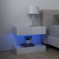 vidaXL Nočný stolík lesklý biely 60x35 cm drevotrieska - cena, porovnanie
