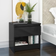 vidaXL Nočný stolík lesklý čierny 40x30x39 cm drevotrieska - cena, porovnanie
