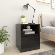 vidaXL Nočný stolík lesklý čierny 40x40x50 cm drevotrieska - cena, porovnanie
