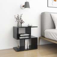 vidaXL Nočný stolík lesklý čierny 50x30x51,5 cm drevotrieska - cena, porovnanie