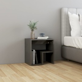 vidaXL Nočný stolík lesklý sivý 40x30x40 cm drevotrieska