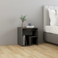 vidaXL  Nočný stolík lesklý sivý 40x30x40 cm drevotrieska - cena, porovnanie