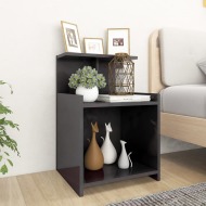 vidaXL Nočný stolík lesklý sivý 40x35x60 cm drevotrieska - cena, porovnanie