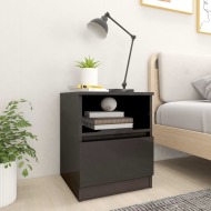 vidaXL Nočný stolík lesklý sivý 40x40x50 cm drevotrieska - cena, porovnanie