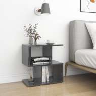 vidaXL Nočný stolík lesklý sivý 50x30x51,5 cm drevotrieska - cena, porovnanie