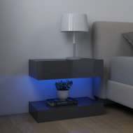vidaXL Nočný stolík lesklý sivý 60x35 cm drevotrieska - cena, porovnanie