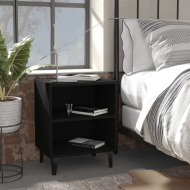 vidaXL Nočný stolík nohy z kovu čierny 40x30x50 cm - cena, porovnanie