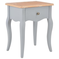 vidaXL Nočný stolík sivo-hnedý 40x30x50 cm masívne borovicové drevo - cena, porovnanie