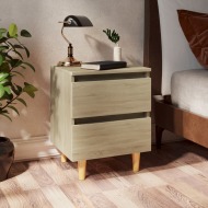 vidaXL Nočný stolík s nohami z borovicového dreva dub sonoma 40x35x50 cm - cena, porovnanie