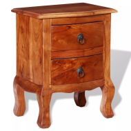 vidaXL Nočný stolík so zásuvkami, masívne akáciové drevo - cena, porovnanie