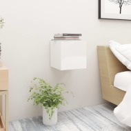 vidaXL Nočný stolík vysokolesklý biely 30,5x30x30 cm drevotrieska - cena, porovnanie