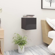 vidaXL Nočný stolík vysokolesklý sivý 30,5x30x30 cm drevotrieska - cena, porovnanie