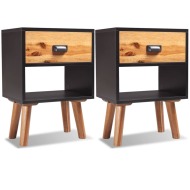 vidaXL Nočný stolík z masívneho akáciového dreva, 2ks, 40x30x58 cm - cena, porovnanie
