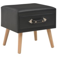 vidaXL Nočný stolík z umelej kože čierny 40x35x40 cm - cena, porovnanie